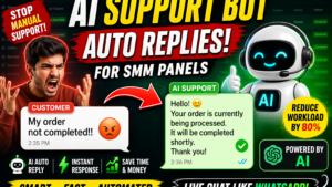 AI Support System for SMM Panels 🤖 (Auto Reply + Live Chat + Smart Tickets)